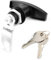 Rear Fixing T Handle Lock Tool Box Garage Door Lock with Keys for Trailer Caravan Canopy Rear Fixing T Lock Rear Fixing T Handle, Truckman (Black)