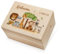 Lilletå ® Erinnerungsbox Safarifreunde (001.06.03) - Erinnerungskiste Baby mit Hochwertigem Farbdruck - Baby Kind Erinnerungsbox Holz - Geschenk Geburt Mädchen Junge