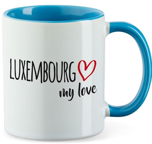 Huuraa Becher Luxembourg my love Geschenk 330ml Blau Luxembourg Geschenkidee