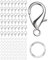 Caianwin Kettenverschluss-Set, 300 Stück, Silber, Schmuckverschluss, Armbandverschluss, Kettenverschluss, Karabinerverschluss, Verschluss für Schmuckherstellung