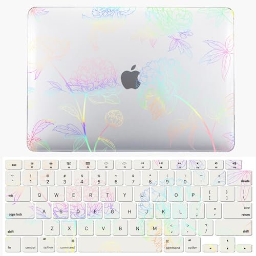 JZ Case for MacBook 12 inch Model A1534 Laptop Hard Shell Cases [Flash Clear][Keyboard Cover] - LT23