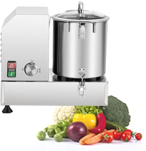 DPLXFPP Commercial Food Processor Machine, Commercial Vegetable Meat Food Processor, 1200/1800W Heavy Duty Vegetable Meat Chopper Electric Vegetable Blender Cutter,6L