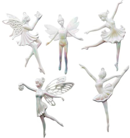 HOLIDYOYO 5st Weihnachtsschmuck Weihnachtsparty-Dekoration Märchenfiguren Fee Engel Figur Weihnachtsengel Puppe Weihnachtsengel Ornament Engelspuppe Zum Aufhängen Colorful Plastik