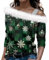 Weihnachtspullover Damen Langarmshirt Pullover Weihnachten Sweatshirt Weihnachtsshirt Damen Langarm mit Schneemann Weihnachtsmotiv Große Größen Weihnachts T-Shirt für Frauen Mädchen(Dark Green,S)