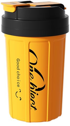RYHHH Travel Mug,Travel Coffee Mug, with 2in-1 Lid, Double Walled Insulated,Double Drinking Coffee Cup,Leakproof Insulated Coffee Mugs for Hot & Cold Drinks,Thermal Reusable (500ml,Orange