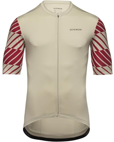 GORE WEAR SWIFTRIDE Optical Jersey Mens, Tech Beige/Utility Red, XL
