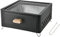 QZLNONTK Quadratischer Holzkohlegrill for den Außenbereich – tragbare Grill-Feuerstelle for Kochen im Garten und beim Camping(Black,No Baking Sheet)