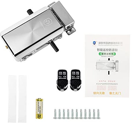 Cerradura Invisible de Seguridad con 2 Control Remoto, Control Remoto inalámbrico Lock Cerradura Inteligente Hogar Hotel Apartamento Smart Home Control de Acceso Sistema de Seguridad