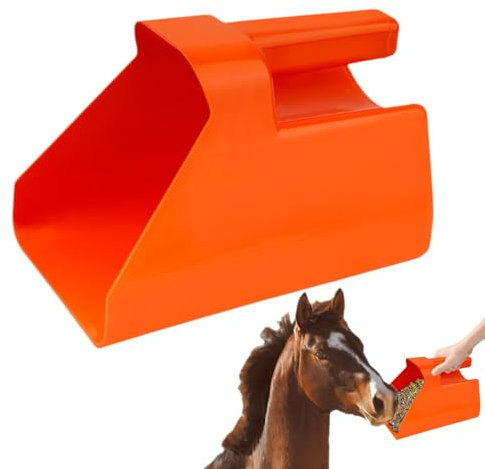 Pelle à céréales, pelle à granulés robuste, pelle utilitaire de service alimentaire, grande trottinette empilable, louche à main pour éleveurs, fermiers, 21 x 16 x 16 cm