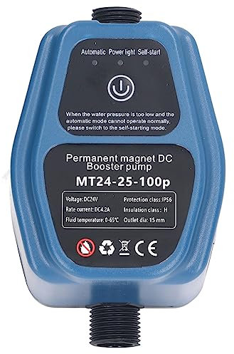 Yosoo Health Gear Bomba de Refuerzo de Presión de Agua, Bomba de Refuerzo de Ducha Automática 100W 24V 25L IP56 Bomba de Refuerzo de Calentador de Agua de Detección Inteligente (Enchufe de la UE)