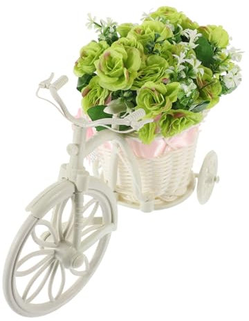 UPKOCH 1 Pz. Fiore Della Bicicletta Rastrelliera Per Vasi Da Fiori Per Biciclette Portabiciclette Decorativo Per Giardino Porta Piante in Vaso Di Fiori Cremagliera Fiore Di Seta