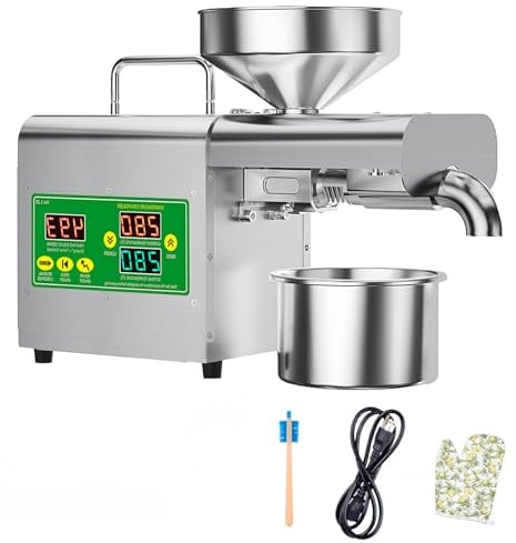 1500W Electric Oil Press – Dual Cold & Hot Pressing Modes – Food-Grade Stainless Steel Construction for Healthy, Pure Oil Ext-raction, 110V/220V