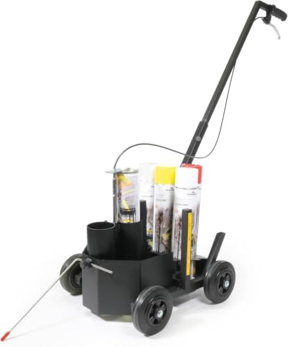 Durable Markierwagen DURALINE Grip für 750 ml Dosen, schwarz, 114101 | Markiergerät für Linienmarkierung, 2 Dosen gleichzeitig nutzbar, 4 bis 10 cm Strichbreite, für Parkplatz und Lager