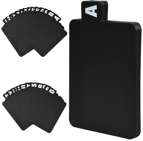 SOFPLATE 26Pcs Vinyl Record Dividers Plastic Album Dividers Black A-Z DVD File Alphabet Organizer Separators with Alphabetical Tabs Storage Record Holder Index Card for Albums File Organizing Planner