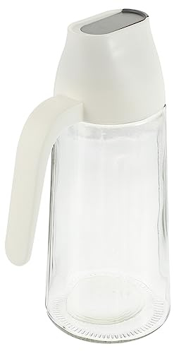 CONGARTENO Multi-function Oil Dispenser and Vinegar Bottle, 300ml Glass Portable Oil Bottle with Automatic Opening and Leakproof Design for Kitchen Cooking and Home Use