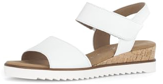 Gabor Damen Plateausandalen, Frauen Sandalen,Moderate Mehrweite (G),Weiss (50),44 EU / 9.5 UK