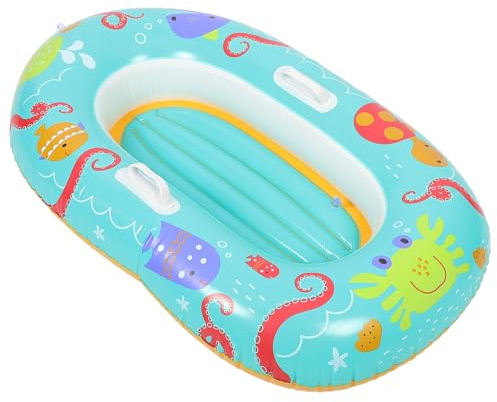 BESTonZON Bateau Gonflable pour Garçon et Filles avec Rambardes Kayak Gonflable en PVC Léger et Portable Aquatique Sécurisé pour Piscine et Plage pour Activités Nautiques des Tout-Petits