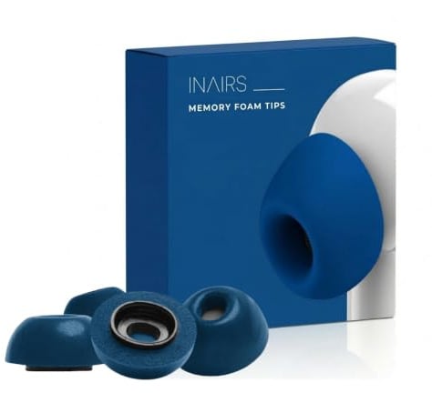 INAIRS Foam Tips – für Apple AirPods Pro (1. & 2. Gen.) – 3 Paar Kopfhörer Aufsätze, S/M/L, Blau