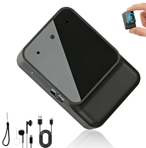 Mini enregistreur vocal 64 Go avec aimant intégré, enregistreur espion One Touch pour travail, étude, réunion, interview