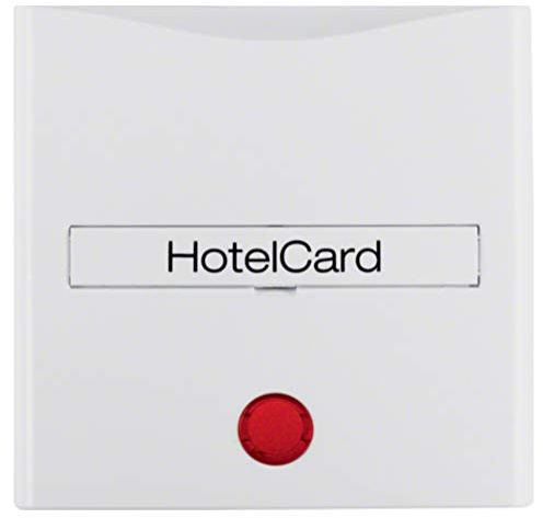 Hager S1 – Zentralplatte Hotel Card Glanz Weiß Polar