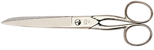 nippes Solingen professionelle Haushaltschere mit gebogenen Halmen | 15 cm | Von Hand montiert und geschliffen | Mehrzweck-Schere zum Schneiden von Papier, Karton und Verpackungen