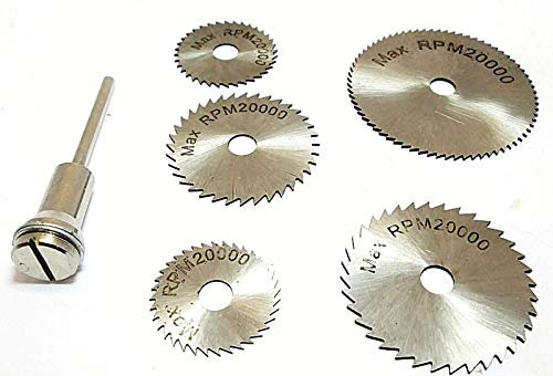 Toolzone 6Pc Mini HSS Circular Saw Disc Blades for Hobby Drills
