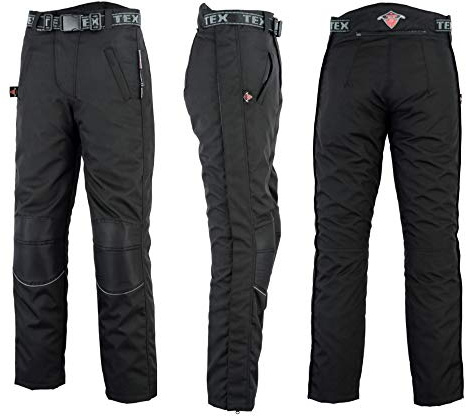 Texpeed Motorrad Überhose Herren Wasserdicht mit Protektoren [A] Schwarz | Textil, EN 17092 verstärkt, EN 1621-1 [Level 1] flexible Protektoren, Schnell abnehmbar, Komfort