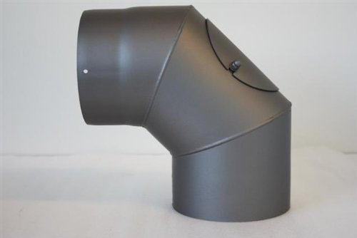 Forno ginocchio M. porta canna fumaria Grigio 150 mm
