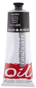 Daler-Rowney Graduate Oil Paint, Aluminium Tube, 6.76oz - 200 ml, Lamp Black