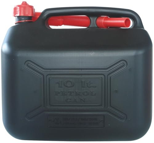 Rally 21038 Bidon en Plastique Homologué View Stripe, Noir, 10 L