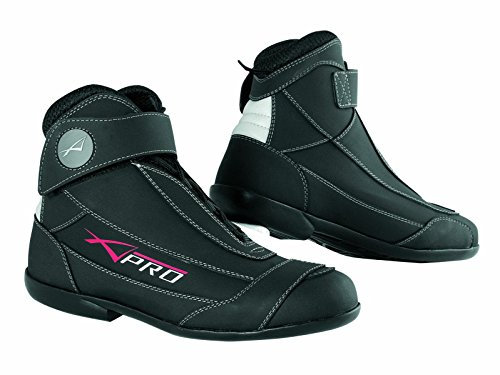 Scarpa Moto Scarpette Calzature Motociclismo Scoouter Stivale Pelle Nero 40