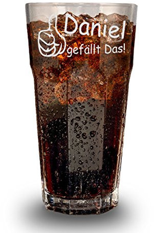 Longdrinkglas mit Gravur - Cocktail-Glas 480 ml - Barglas personalisiert mit Namen - Geschenk-Idee zum Geburtstag - Motiv Mir gefällt das!
