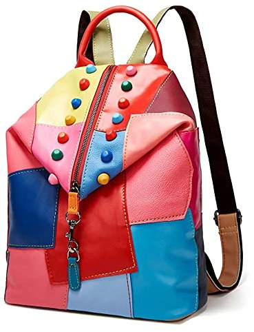 Eysee Rucksack Leder Damen Lederrucksack - Rucksackhandtasche Rindleder Daypack City Rucksack Gradient