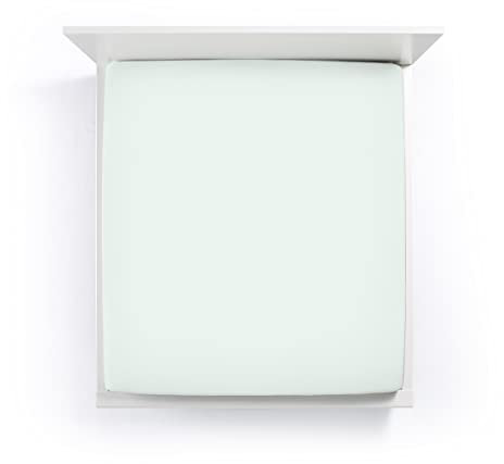 Formesse – Bella Gracia Jersey Spannbettlaken 90x190-100x220cm - bis 25cm Höhe - 97% Baumwoll-Kompaktgarn/Spannbetttuch aus Deutschland/Baumwoll Bettlaken mit Elasthan - Farbe Pastellgrün