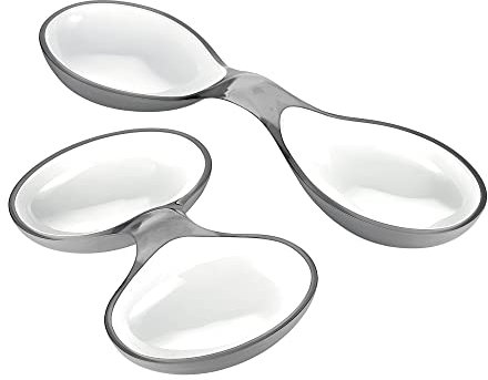 Guzzini Set 2 Contenitori Antipasti Glam/Vintage, Grigio Cielo, 35 x 22 x h5.5 cm