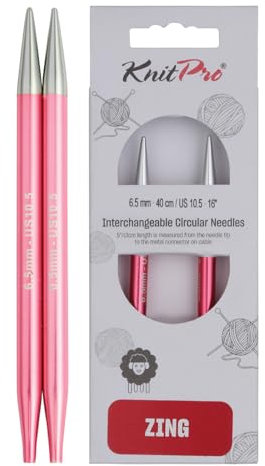 KnitPro Zing Austauschbare Rundnadeln 4 (10cm) | 6.5mm