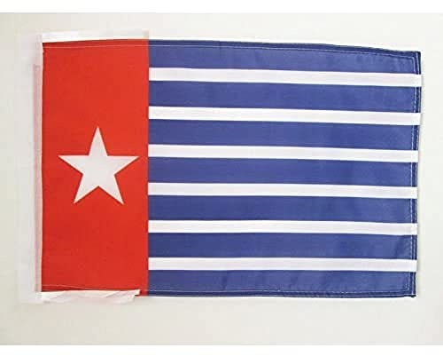 AZ FLAG Republic of West Papua Flag 45x30 cm 100D Polyester Cords | Indoor and outdoor use Free Papua Movement 12x18 in decorative flag double stitched seams and reinforced edges with ties