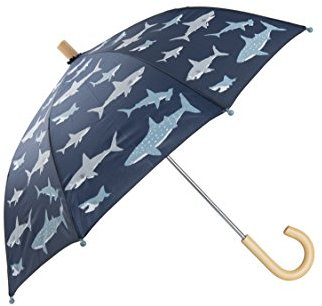 Hatley Boy's Printed Umbrella, Shark Frenzy, One Size
