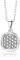 Orovi Schmuck Damen 0,10 Ct Diamant– Kette Gold mit Diamant-Pavé-Anhänger Viereck Quadrat besetzt mit 19 natürlichen Diamanten Brillanten Zeitlose Halskette aus Weißgold 9 Karat (375), 45 cm lang