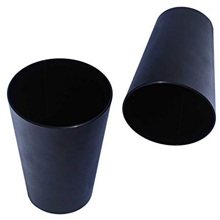 S&S-Shop 50 Plastik Trinkbecher 0,4 l - schwarz - Mehrwegtrinkbecher/Partybecher/Becher