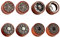 TBOSEN 8stk Sun Moon Organic Holz Saddle Ear Ohr Plugs Tunnels Stretching Punk Piercings Expanders Set