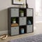 Home Source Storage 9 Shelf Cube Bookcase Wooden Display Unit, Black