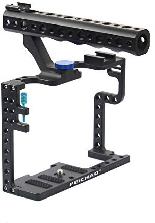 FEICHAO Kit de Cage en Aluminium avec poignée supérieure pour Appareil Photo Panasonic Lumix GH5