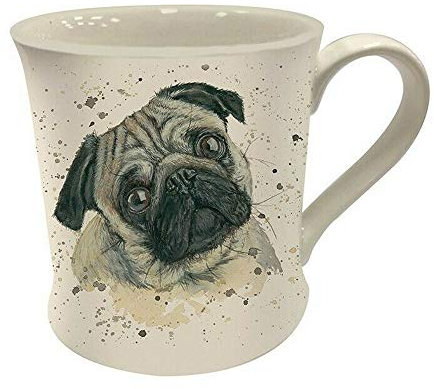 Bree Merryn Tasse aus feinem Porzellan, Motiv: Peggy der Mops.