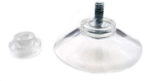 Lot de 4 ventouses à vis moletée avec écrous transparents et filetage M4 40 mm