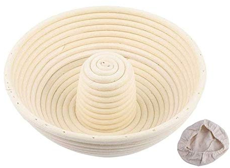 XDKS Banneton à Pain Osier Rond Moule, Banneton Pain Naturel pour Panier De Fermentation, Idéal pour Faire Votre Pain Moule pour (Creux 29cm)