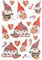Ideen mit Herz Stickerbogen 3-D Relief-Sticker | Aufkleber | Hochwertig geprägt mit 3-D-Effekt | Din A4 Bogen mit verschiedenen Motiven (Weihnachtliche Wichtel 01)