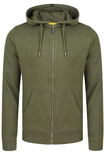 riverso Herren Kapuzenjacke RIVNils Sweatjacke Sweatshirt Kapuzenpullover Hoodie Kapuze Reißverschluss Basic Einfarbig Baumwolle Grün L, Größe:L, Farbe:Ivy Green (12400)