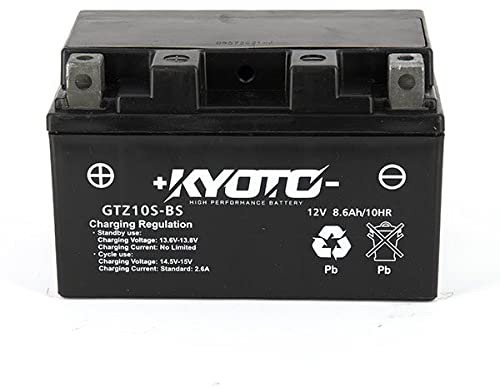 Batterie moto Kyoto SLA GTZ10S-BS (YTZ10S) AGM - Sans entretien - 12 V 8.6 Ah - Dimensions: 150 x 87 x 93 mm compatible avec YAMAHA Mt-07 700 2014-