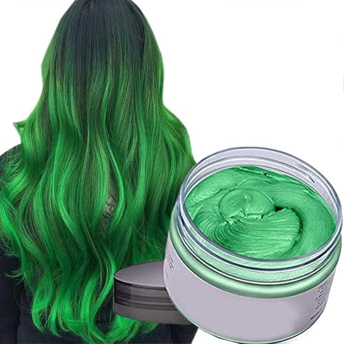 Cire Couleur Cheveux Teinture Instantanée Cheveux Boue Cheveux Jetable Crème de Coiffure Pâte à Modeler Temporaire Pommade Unisexe Vert
